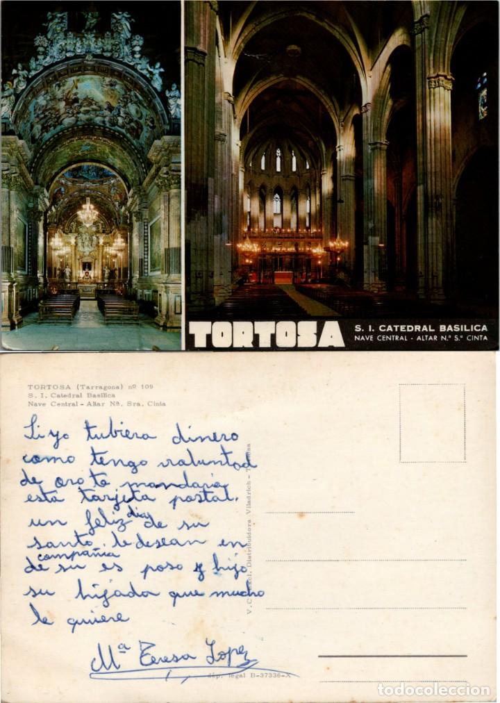 Postales: Tortosa - S. I. Catedral Bas&iacute;lica - Nave Central- Altar N&ordf; Sra. Cinta - Ex. Viladrich n&ordm; 109-151x105