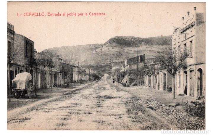 Postales: Cervell&oacute;. 1 Entrada al Poble. Thomas - Foto 1