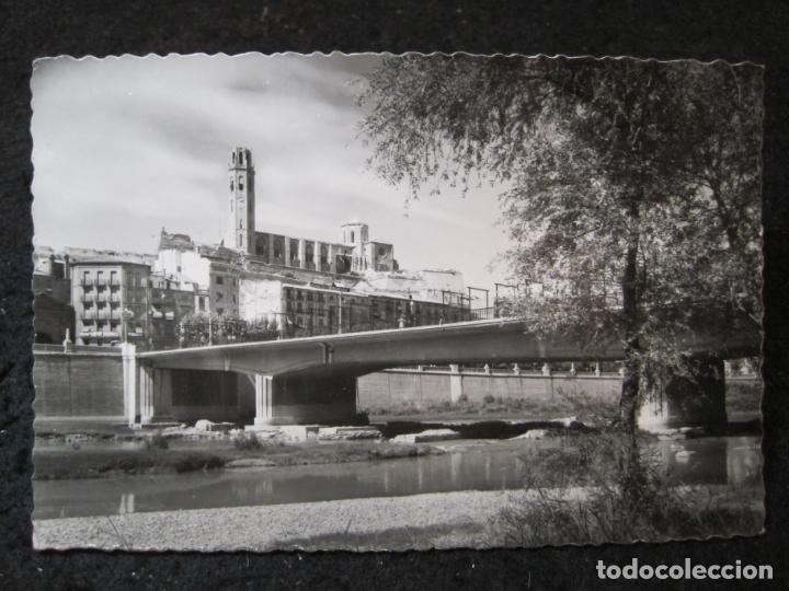Postales: LLEIDA-PUENTE SOBRE EL SEGRE-GARCIA GARRABELLA-23-POSTAL ANTIGUA-(93.820)