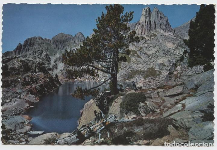Postales: N&ordm; 5.028-L&Eacute;RIDA. El Pallars. Valle de Espot. Lago y &rdquo;Agulles d'Amitjes.Sin circular. ED. GARC&Iacute;A GARR