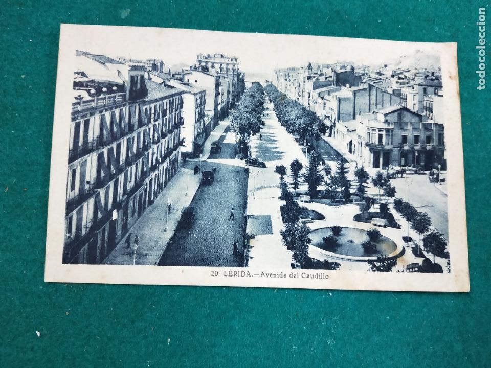 Postales: POSTAL 20 LERIDA. AVENIDA DEL CAUDILLO. L. ROISIN FOT.
