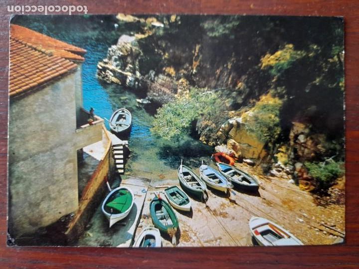 Postales: Postal del embarcadero en la cala Varadero de la Costa Brava a&ntilde;os 60&acute;s