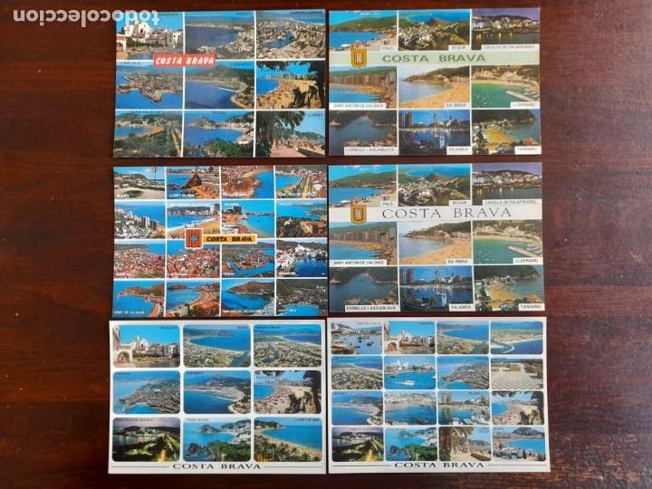 Postais: Una postal Costa Brava, colaig con im&aacute;genes de sus poblaciones costeras, 6 postales a elegir