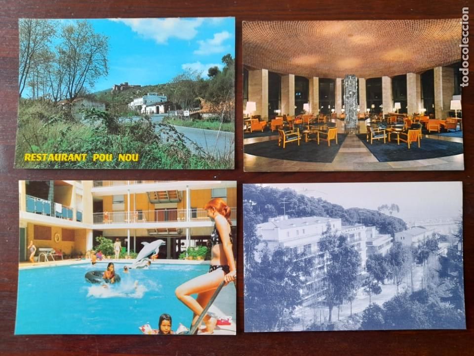 Postais: Una postal de Canyelles, publicidad de la hosteler&iacute;a catalana en los a&ntilde;os 70&acute;s, 4 postales a elegir