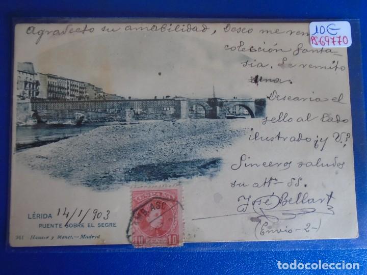 Postales: (PS-69770)POSTAL DE LERIDA-PUENTE SOBRE EL SEGRE.HAUSER Y MENET