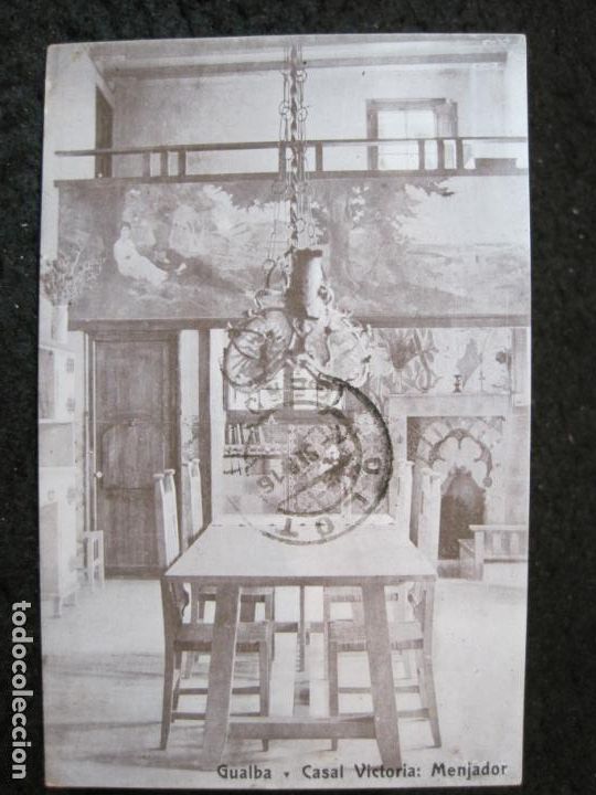 Cartes Postales: GUALBA-CASAL VICTORIA-MENJADOR-POSTAL ANTIGUA-(94.711)