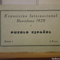 Postales: BLOC LIBRILLO DE 12 POSTALES: EXPOSICIÓN INTERNACIONAL DE BARCELONA 1929 PUEBLO ESPAÑOL. Lote 347168883