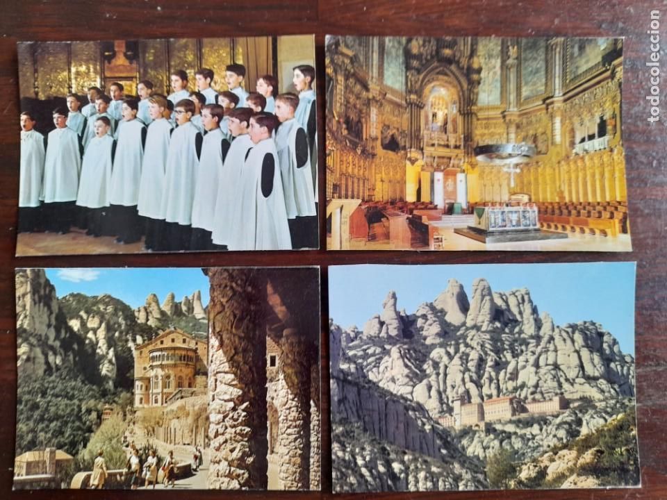 Postales: Una postal vintage talla de la Moreneta del Monasterio de Montserrat a&ntilde;os 60&acute;s, 4 tarjetas a elegir