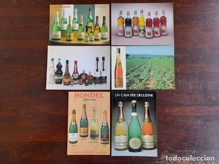 Postais: Una postal con las variedades elaboradas cava Codorniu en Vilafranca del Penes 6 tarjetas a elegir