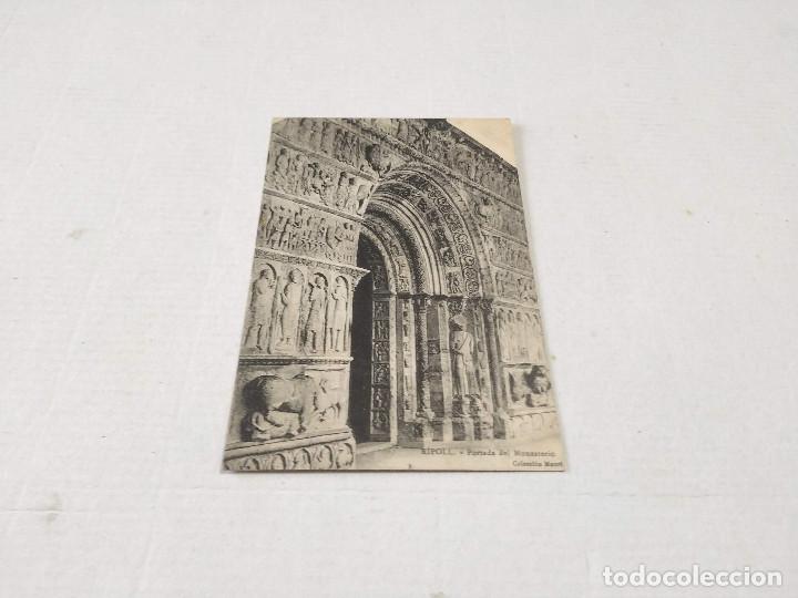 Postales: RIPOLL&Eacute;S - POSTAL RIPOLL - PORTADA DEL MONASTERIO - Foto 1