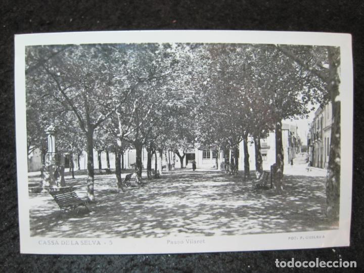 Cartes Postales: CASSA DE LA SELVA-PASEO VILARET-FOTOGRAFICA GUILERA-5-POSTAL ANTIGUA-(94.928)