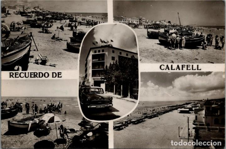 Postales: Recuerdo de Calafell - Diversos aspectos de la Playa - Foto Raymond n&ordm; 30 - 151x101mm.