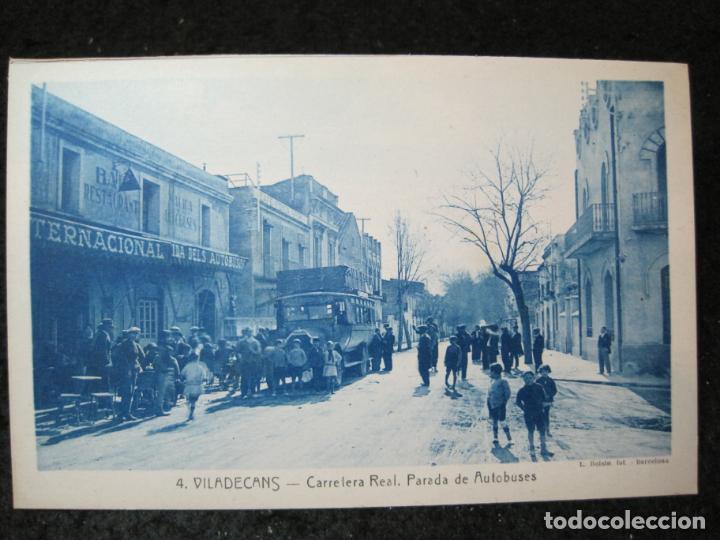 Postales: VILADECANS-CARRETERA REAL-PARADA DE AUTOBUSES-ROISIN-4-POSTAL ANTIGUA-(95.190)