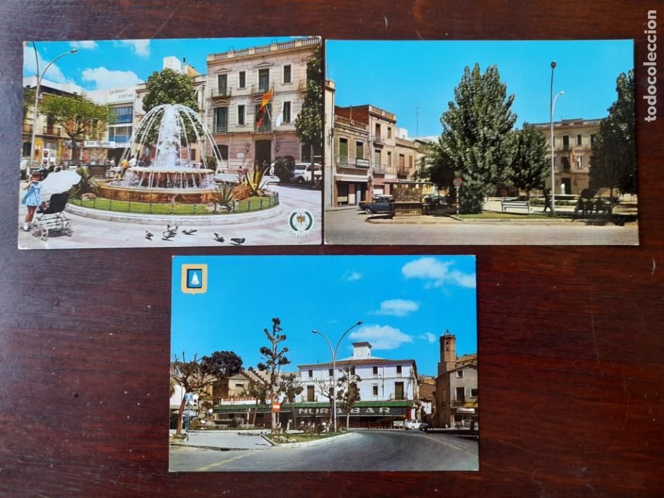 Postais: Una postal plaza de Jose Antonio frente al ayuntamiento Sant Boi de LLobregat, 3 postales a elegir