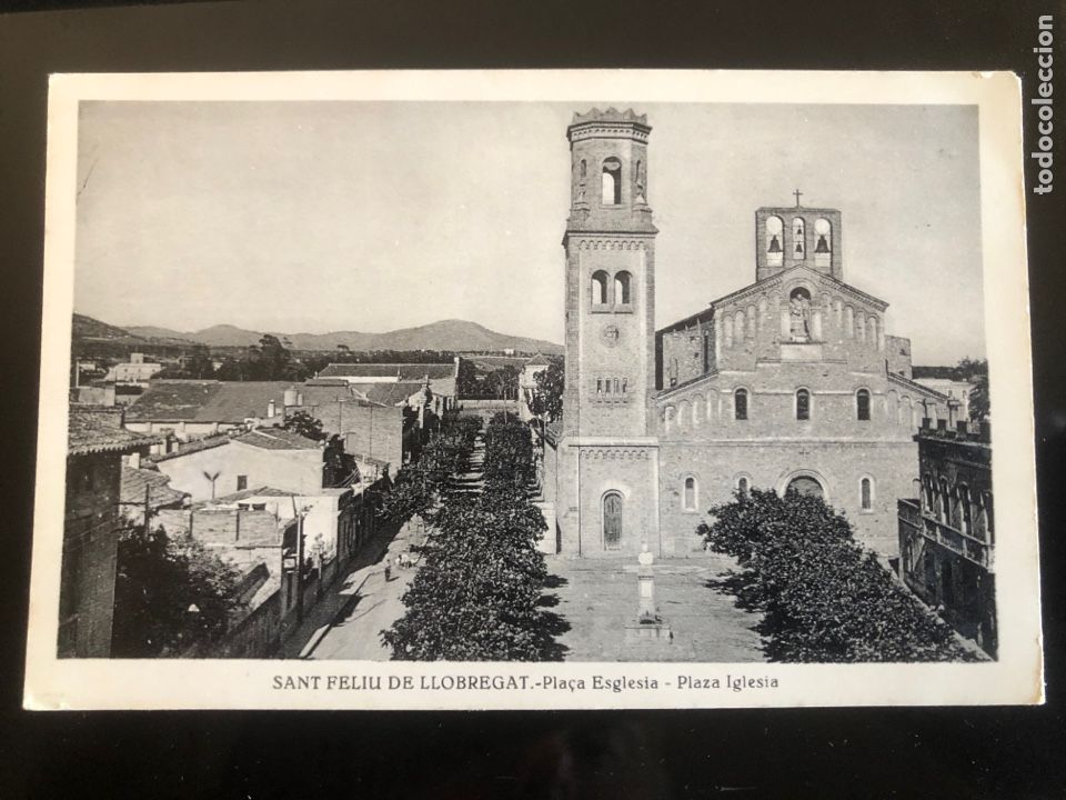 Cartes Postales: POSTAL SAN FELIU LLOBREGAT PLA&Ccedil;A ESGLESIA GRAFICAS OSSO SIN CIRCULAR