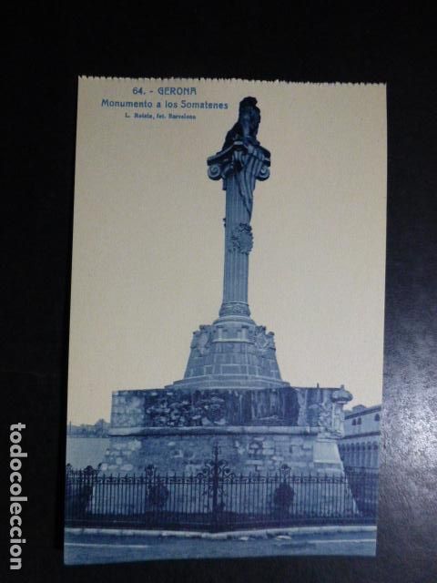 Postales: GERONA MONUMENTO A LOS SOMATENES - Foto 1