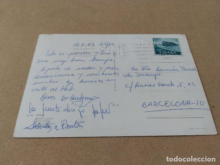 Postales: GARRAF - POSTAL SITGES - JARDINES E IGLESIA - Foto 2