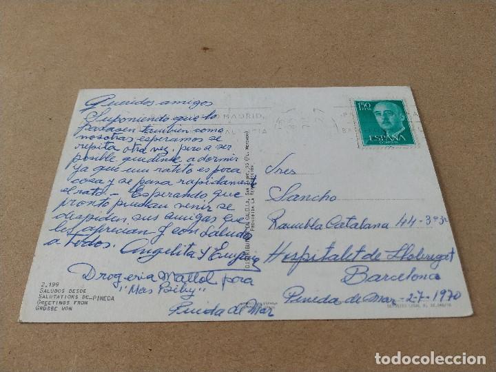 Postales: MARESME - POSTAL PINEDA - SALUDOS - Foto 2