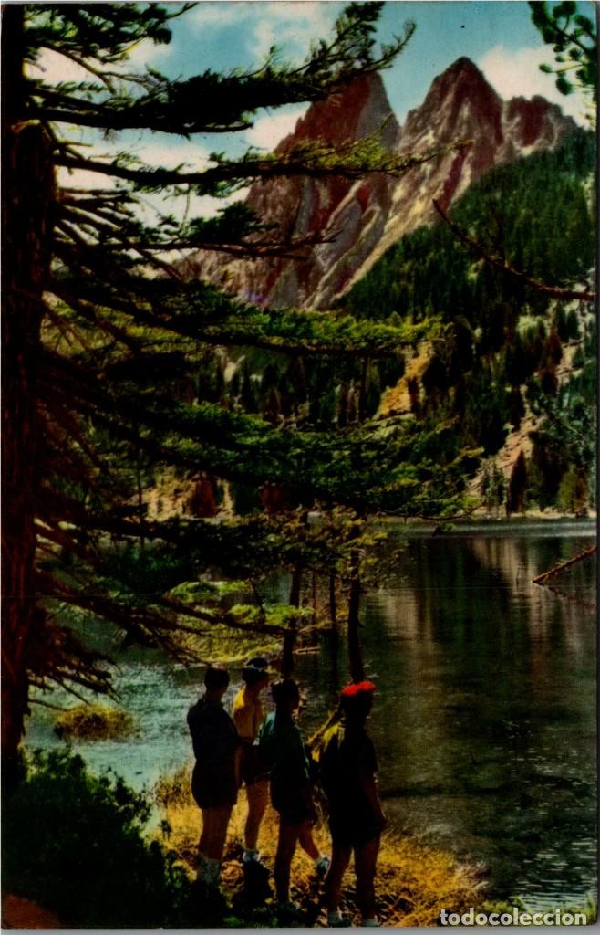 Postales: Lago de San Mauricio y los Encantats - Ed. Sicilia n&ordm; 5 - Coloreada - 146x94mm