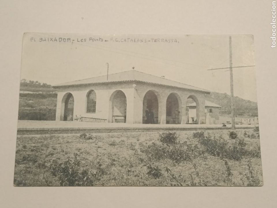 Postales: POSTAL TERRASSA BAIXADOR LES FONTS F.C. CATALANS