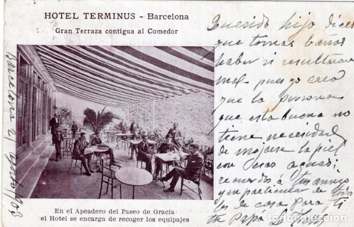 Postales: Barcelona. Hotel Terminus. Gran Terraza - Foto 1