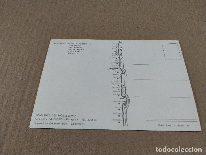 Postales: CONCA DE BARBER&Agrave; - POSTAL REAL MONASTERIO DE POBLET - SALA CAPITULAR - Foto 2