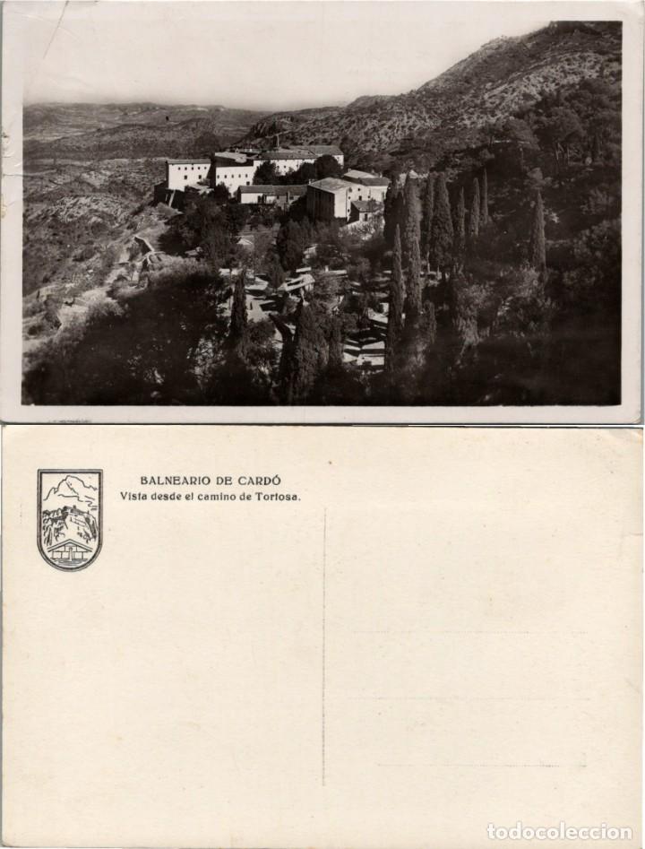 Postales: Balneario de Card&oacute; - Vista desde el camino de Tortosa - No consta editor - 141x92mm