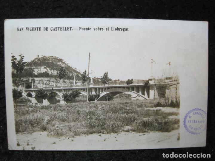 Postales: SAN VICENTE DE CASTELLET-PUENTE SOBRE EL LLOBREGAT-FOTOGRAFICA M.CANADELL-POSTAL ANTIGUA-(95.273)