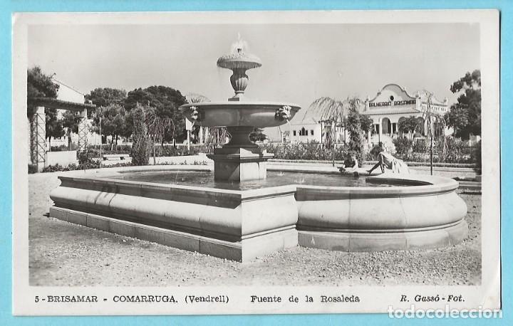 Postales: 5 - BRISAMAR - COMARRUGA. (VENDRELL) FUENTE DE LA ROSALEDA. R. GASS&Oacute; - FOT.