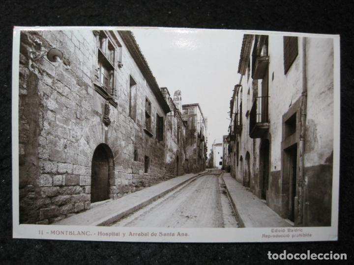Postales: MONTBLANC-HOSPITAL Y ARRABAL DE SANTA ANA-FOTOGRAFICA-POSTAL ANTIGUA-(95.318)