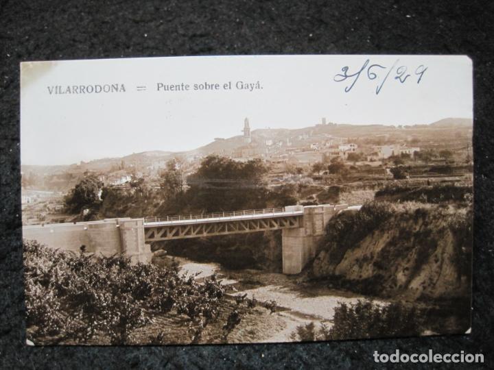 Postales: VILARRODONA-PUENTE SOBRE EL GAYA-FOTOGRAFICA-POSTAL ANTIGUA-(95.327)