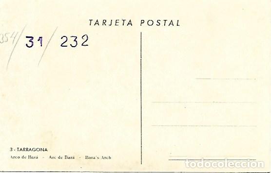 Postales: TARRAGONA - n&ordm; 3. ARCO DE BAR&Aacute; - SIN CIRCULAR - Foto 2