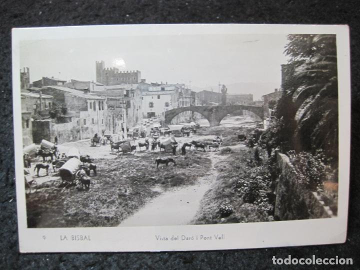 Postkarten: LA BISBAL-VISTA DEL DARO I PONT VELL-FOTOGRAFICA-POSTAL ANTIGUA-(95.560)