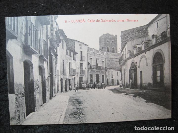 Postkarten: LLAN&Ccedil;A-LLANSA-CALLE DE SALMERON ANTES RIOMERA-THOMAS-6-POSTAL ANTIGUA-(95.568)