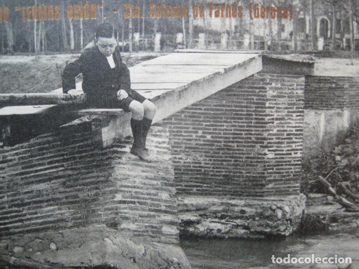 Postales: BALNEARIO TERMAS ORION-SANTA COLOMA DE FARNES-LA RIERA-EL ADIOS A LOS PECES-POSTAL ANTIGUA-(95.737)