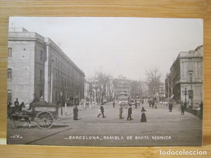 Postais: BARCELONA-RAMBLA DE SANTA MONICA-J.V.-FOTOGRAFICA-POSTAL ANTIGUA-(95.935)