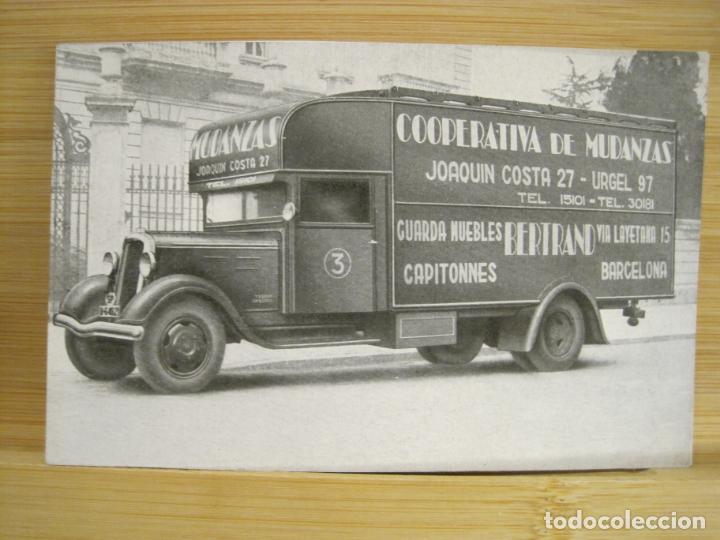 Postcards: BARCELONA-COOPERATIVA DE MUDANZAS-MUEBLES BERTRAND-PUBLICIDAD-POSTAL ANTIGUA-(96.017)