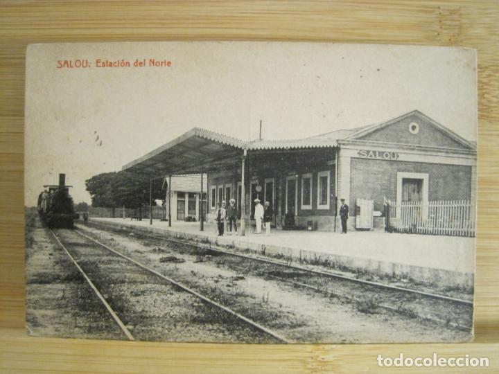Postcards: SALOU-ESTACION FERROCARRIL DEL NORTE-THOMAS-POSTAL ANTIGUA-(96.068)