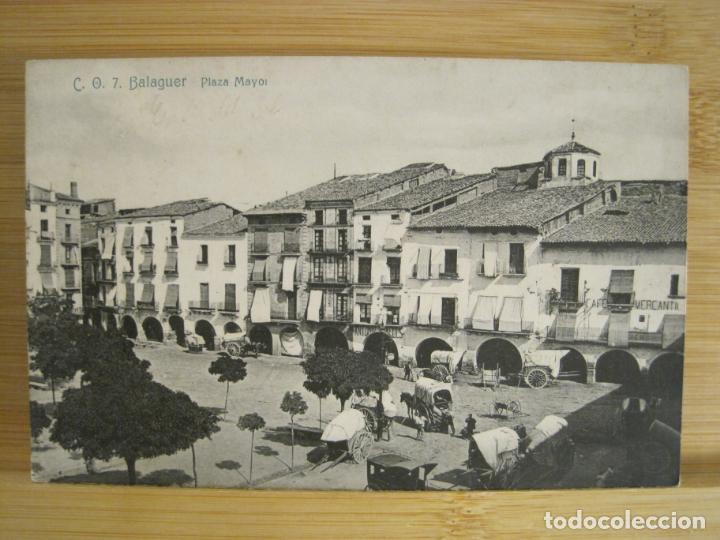 Cartoline: BALAGUER-PLAZA MAYOR-C.O. 7-POSTAL ANTIGUA-(96.086)