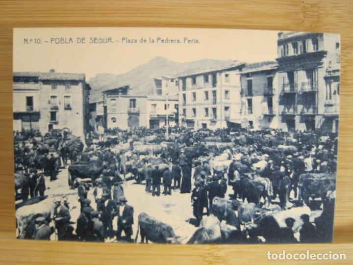Postales: POBLA DE SEGUR-PLAZA DE LA PEDRERA-FERIA-THOMAS-10-POSTAL ANTIGUA-(96.092)