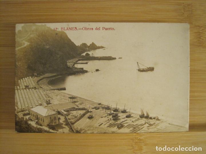Postales: BLANES-OBRAS DEL PUERTO-FOTOGRAFICA-POSTAL ANTIGUA-(96.118)