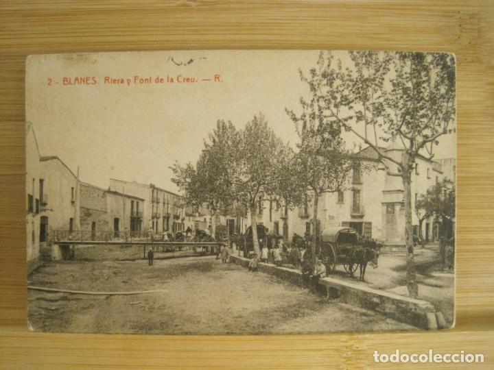Postcards: BLANES-RIERA Y FONT DE LA CREU-THOMAS-2-POSTAL ANTIGUA-(96.142)
