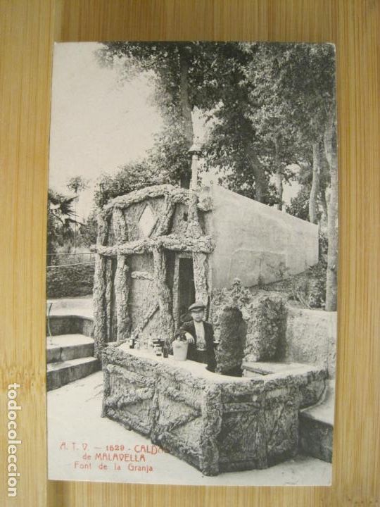 Postales: CALDAS DE MALAVELLA-FONT DE LA GRANJA-ATV 1529 A.T.V.-POSTAL ANTIGUA-(96.149)