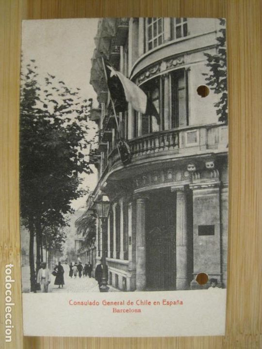 Postales: BARCELONA-CONSULADO GENERAL DE CHILE EN ESPA&Ntilde;A-THOMAS-POSTAL ANTIGUA-(96.210)