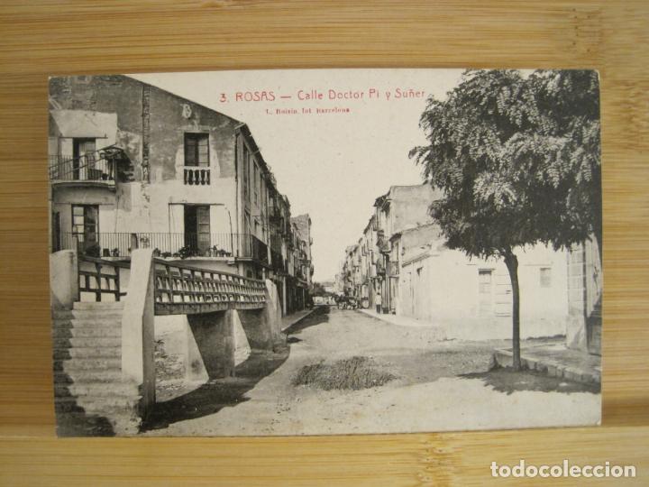 Postcards: ROSAS-CALLE DOCTOR PI Y SU&Ntilde;ER-ROISIN-3-POSTAL ANTIGUA-(96.251)