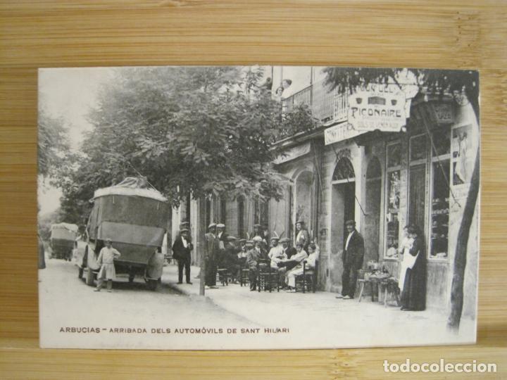 Postales: ARBUCIES-ARBUCIAS-ARRIBADA DELS AUTOMOVILS DE SANT HILARI-FOTO MAURI-POSTAL ANTIGUA-(96.252)
