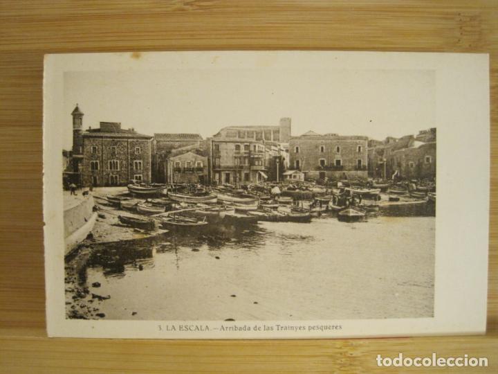 Postales: LA ESCALA-ARRIBADA DE LAS TRAINYES PESQUERES-POSTAL ANTIGUA-(96.253)