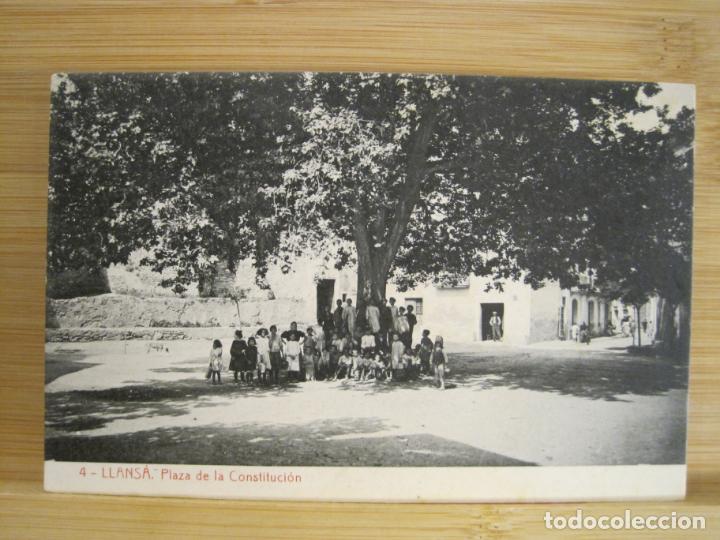 Postales: LLAN&Ccedil;A-LLANSA-PLAZA DE LA CONSITUCION-THOMAS-POSTAL ANTIGUA-(96.255)