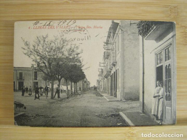 Postcards: LLINAS DEL VALLES-PLAZA DE SANTA MARIA-ROISIN-4-POSTAL ANTIGUA-(96.260)