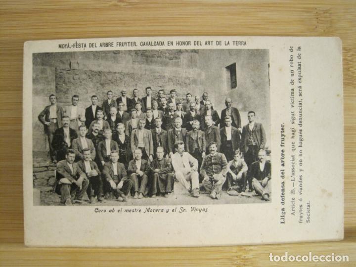 Postales: MOIA-MOYA-FESTA DEL ARBRE FRUITER-CORO MESTRES MORERA Y SR VINYAS-POSTAL ANTIGUA-(96.306)